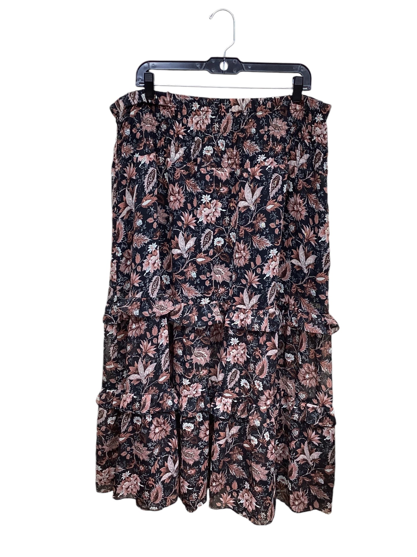 Skirt Maxi By Madewell In Floral Print, Size: Xl