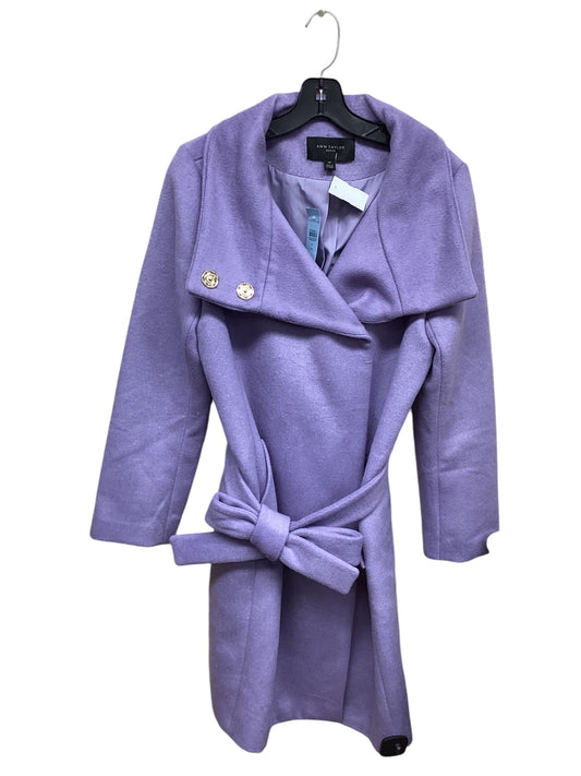 Coat Peacoat By Ann Taylor In Purple, Size: Mp