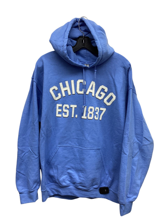 Sweatshirt Hoodie By Clothes Mentor In Blue, Size: L