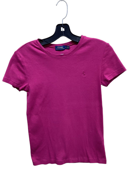 Top Short Sleeve By Polo Ralph Lauren In Pink, Size: S