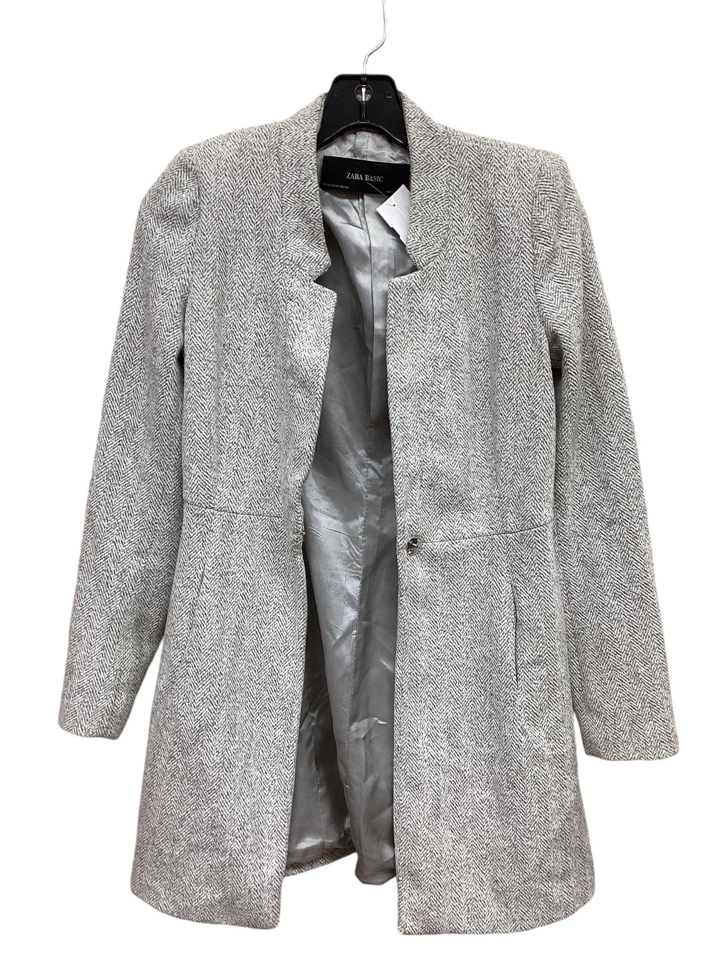 Coat Peacoat By Zara In Grey, Size: Xs