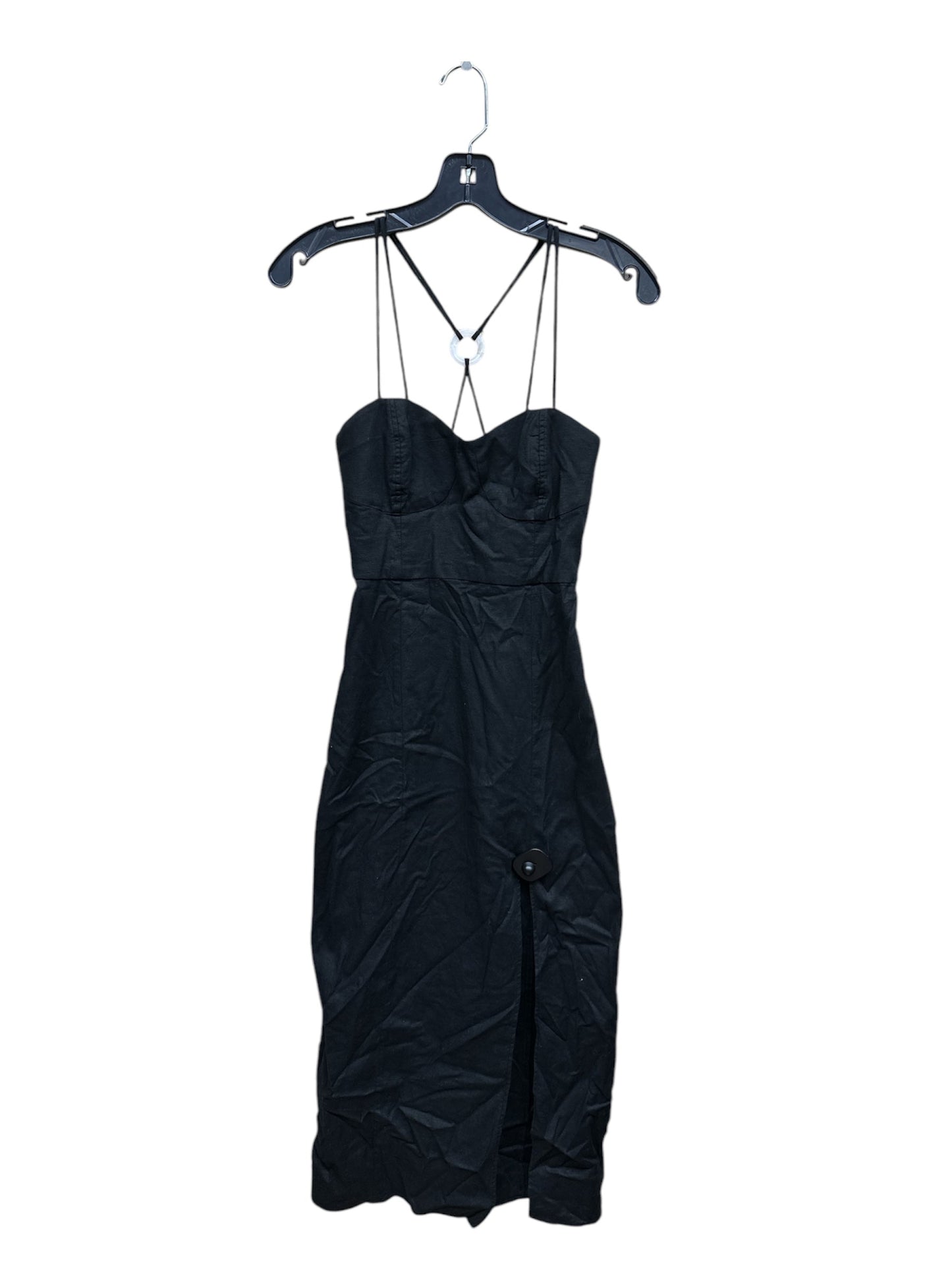 Dress Casual Midi By Zara In Black, Size: Xs