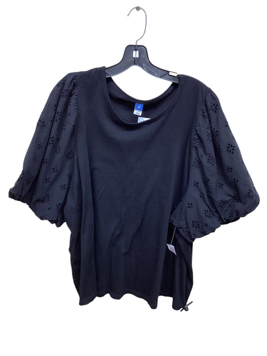 Top Short Sleeve By Old Navy In Black, Size: 3x