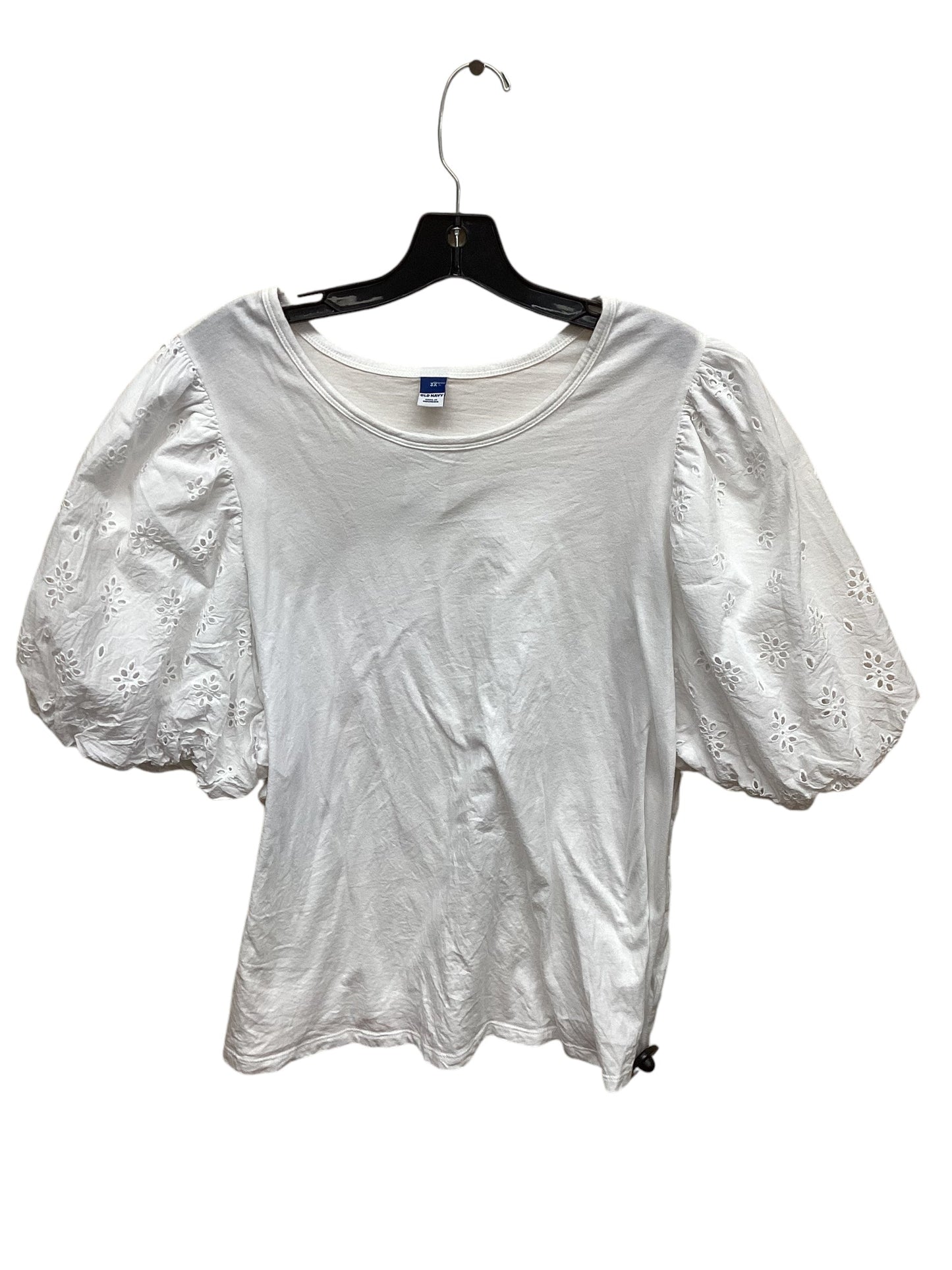 Top Short Sleeve By Old Navy In White, Size: 3x