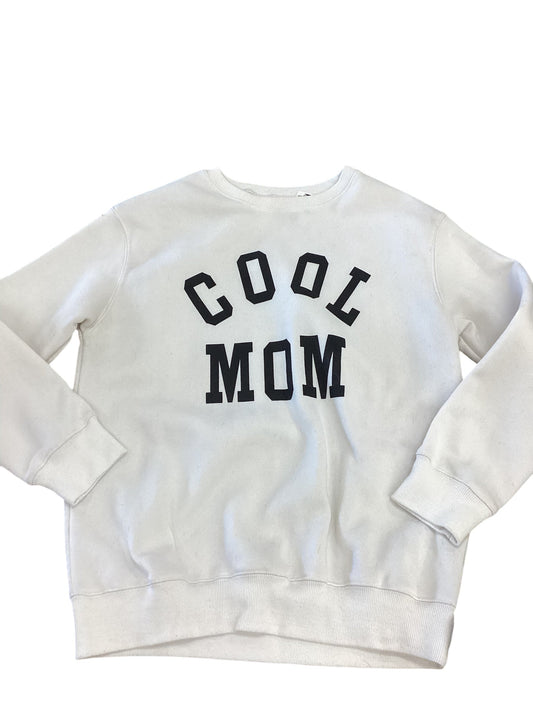 Sweatshirt Crewneck By Clothes Mentor In White, Size: S