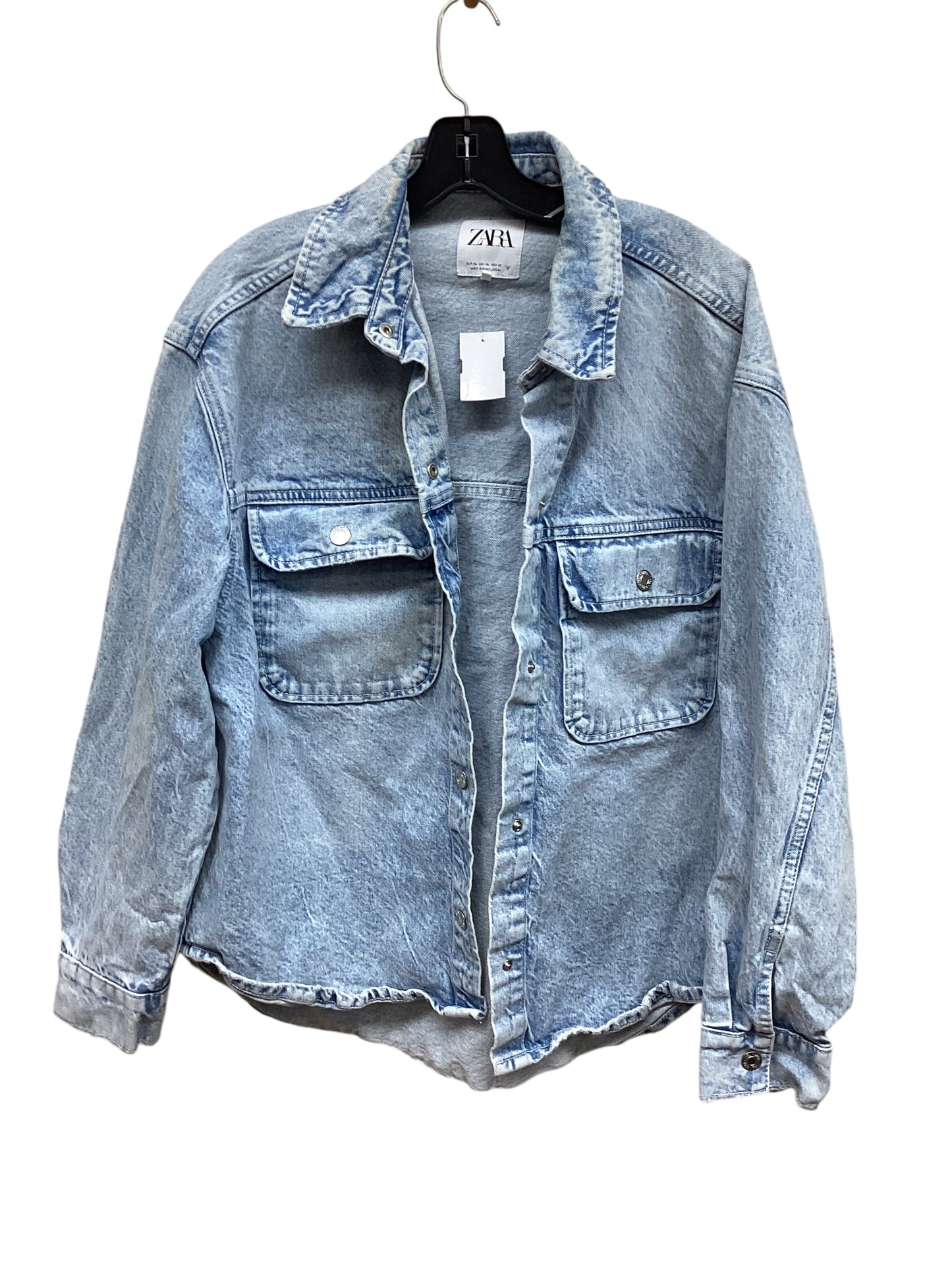 Jacket Denim By Zara In Blue Denim, Size: Xl