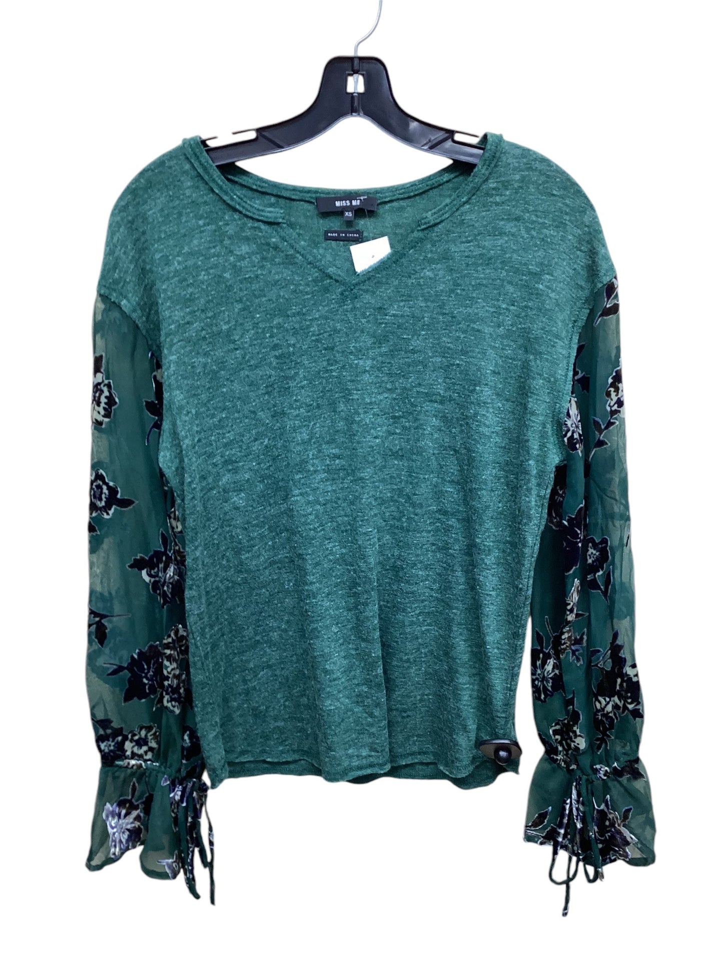 Top Long Sleeve By Miss Me In Green, Size: Xs