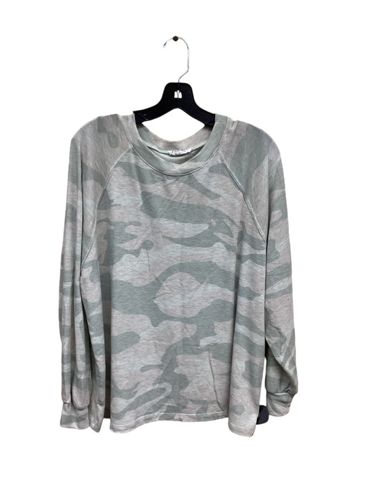 Top Long Sleeve By First Love In Camouflage Print, Size: L