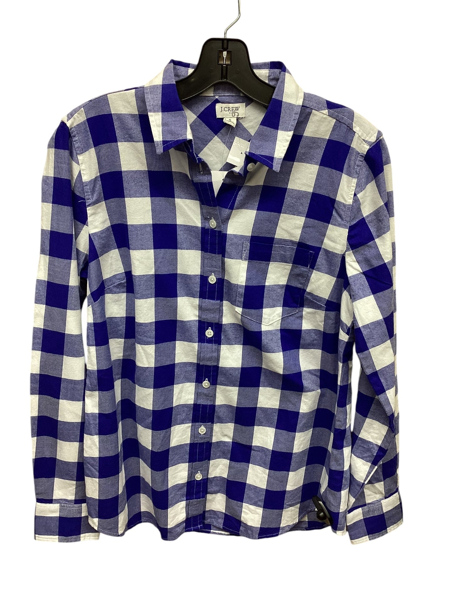 Top Long Sleeve By J. Crew In Blue & White, Size: S