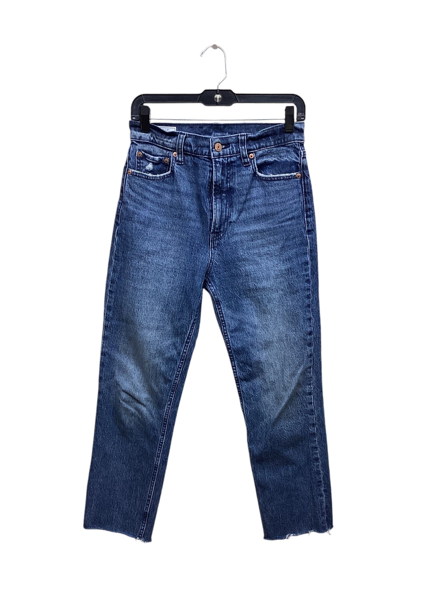 Jeans Straight By Gap In Blue Denim, Size: 4