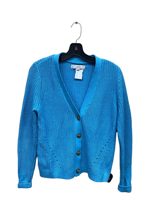 Sweater Cardigan By Loft In Blue, Size: S