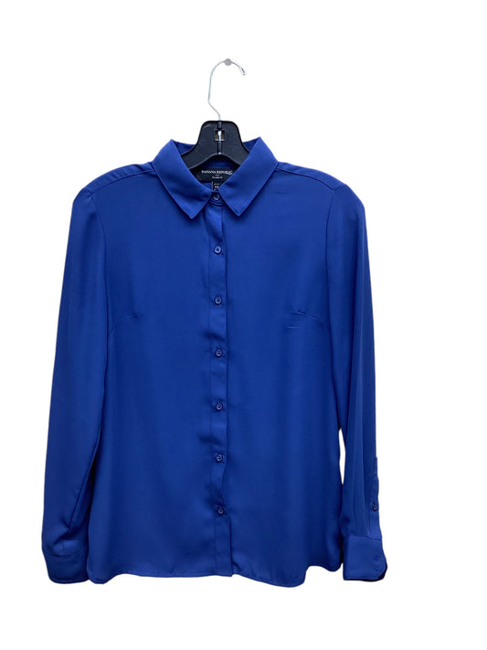 Top Long Sleeve By Banana Republic In Blue, Size: Xs