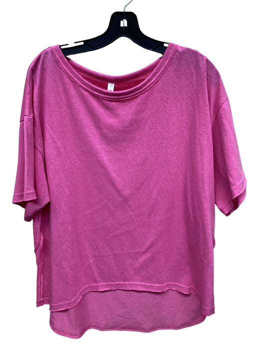 Top Short Sleeve By Wishlist In Pink, Size: L