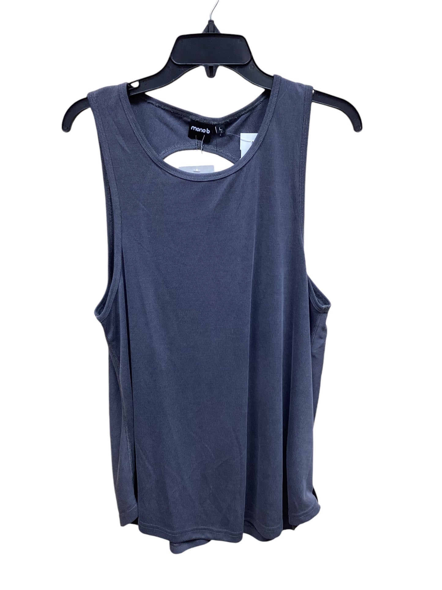 Top Sleeveless By Mono B In Grey, Size: L