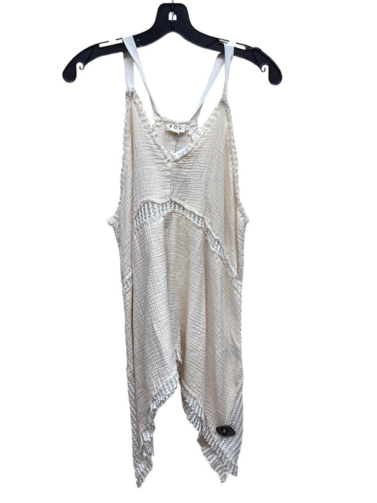 Top Sleeveless By Pol In Cream, Size: L