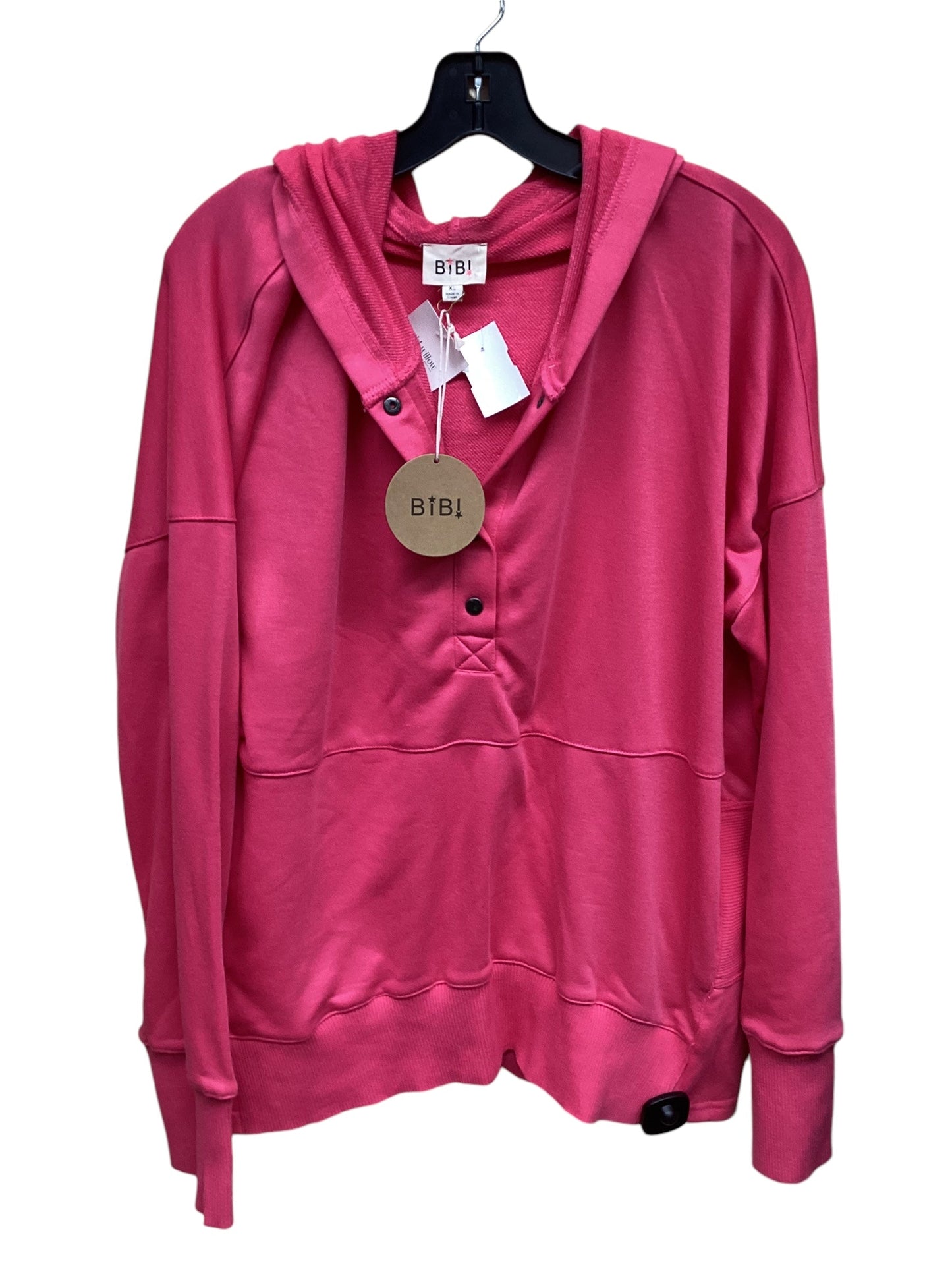 Sweatshirt Hoodie By Bibi In Pink, Size: Xl