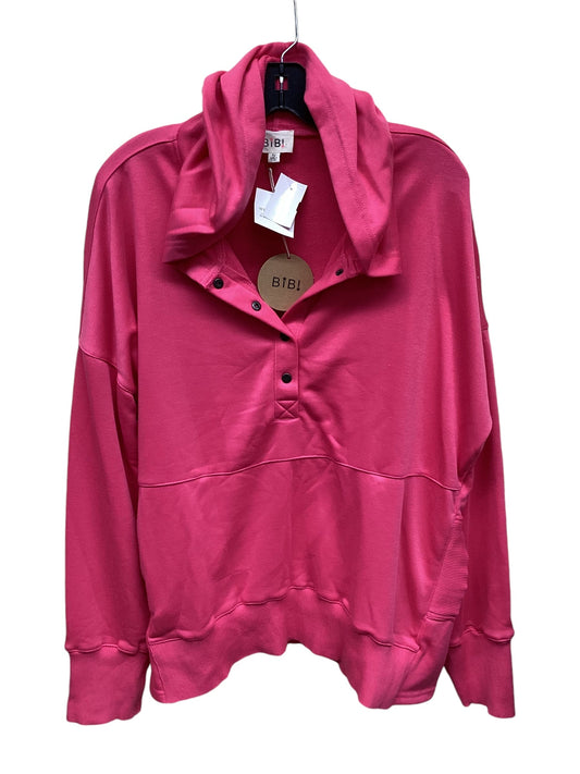 Sweatshirt Hoodie By Bibi In Pink, Size: Xl