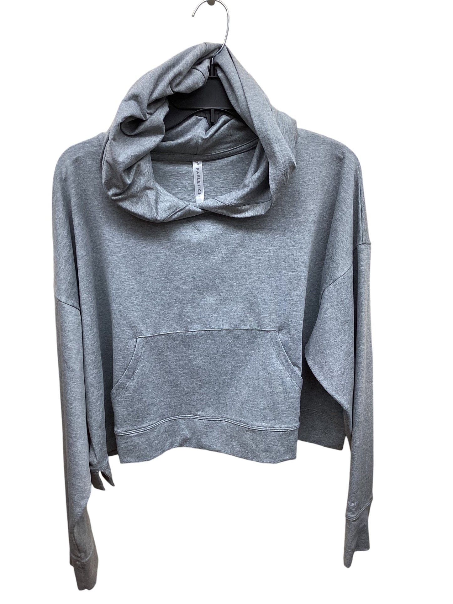 Sweatshirt Hoodie By Fabletics In Grey, Size: L