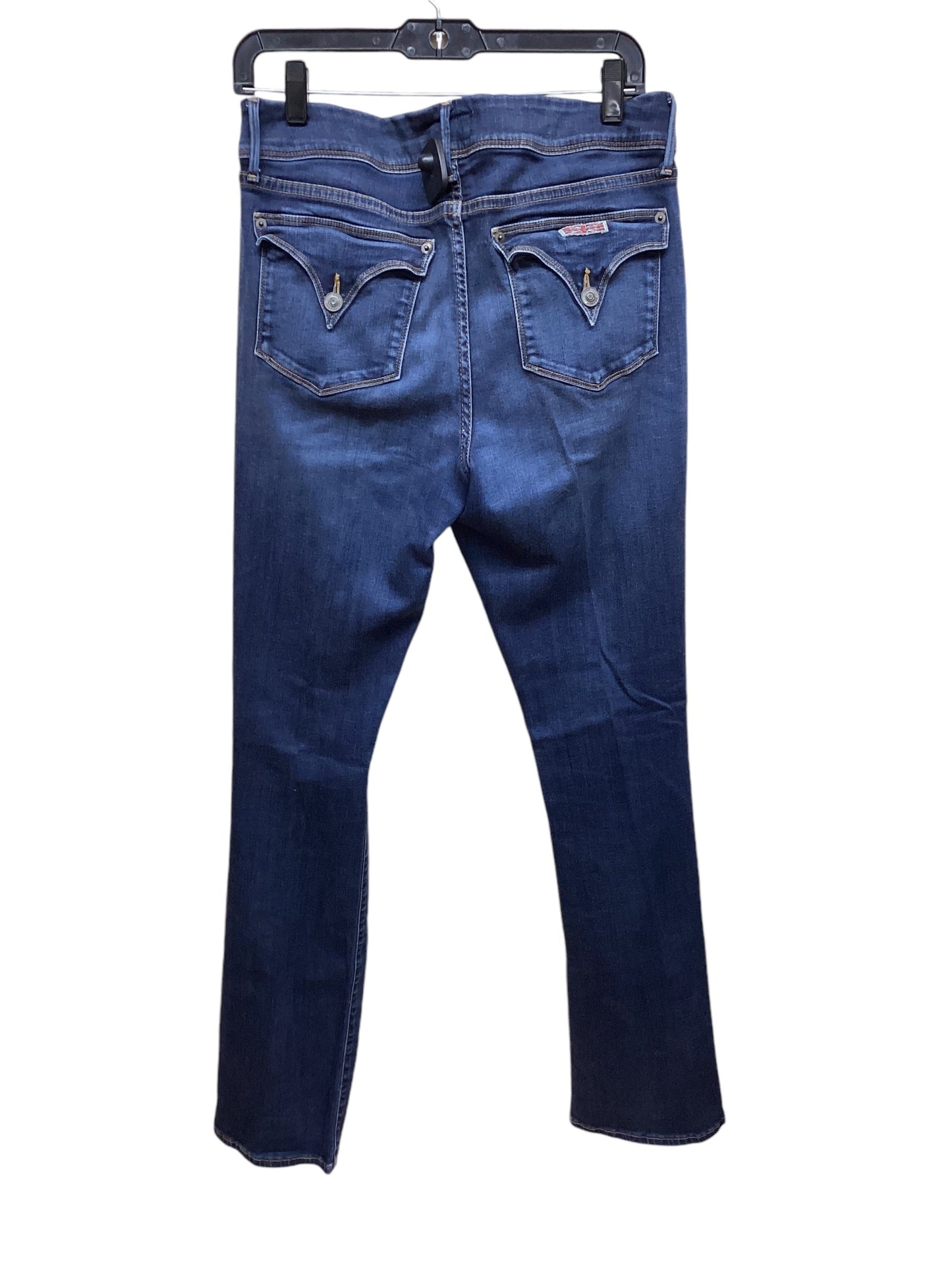 Jeans Flared By Hudson In Blue Denim, Size: 14