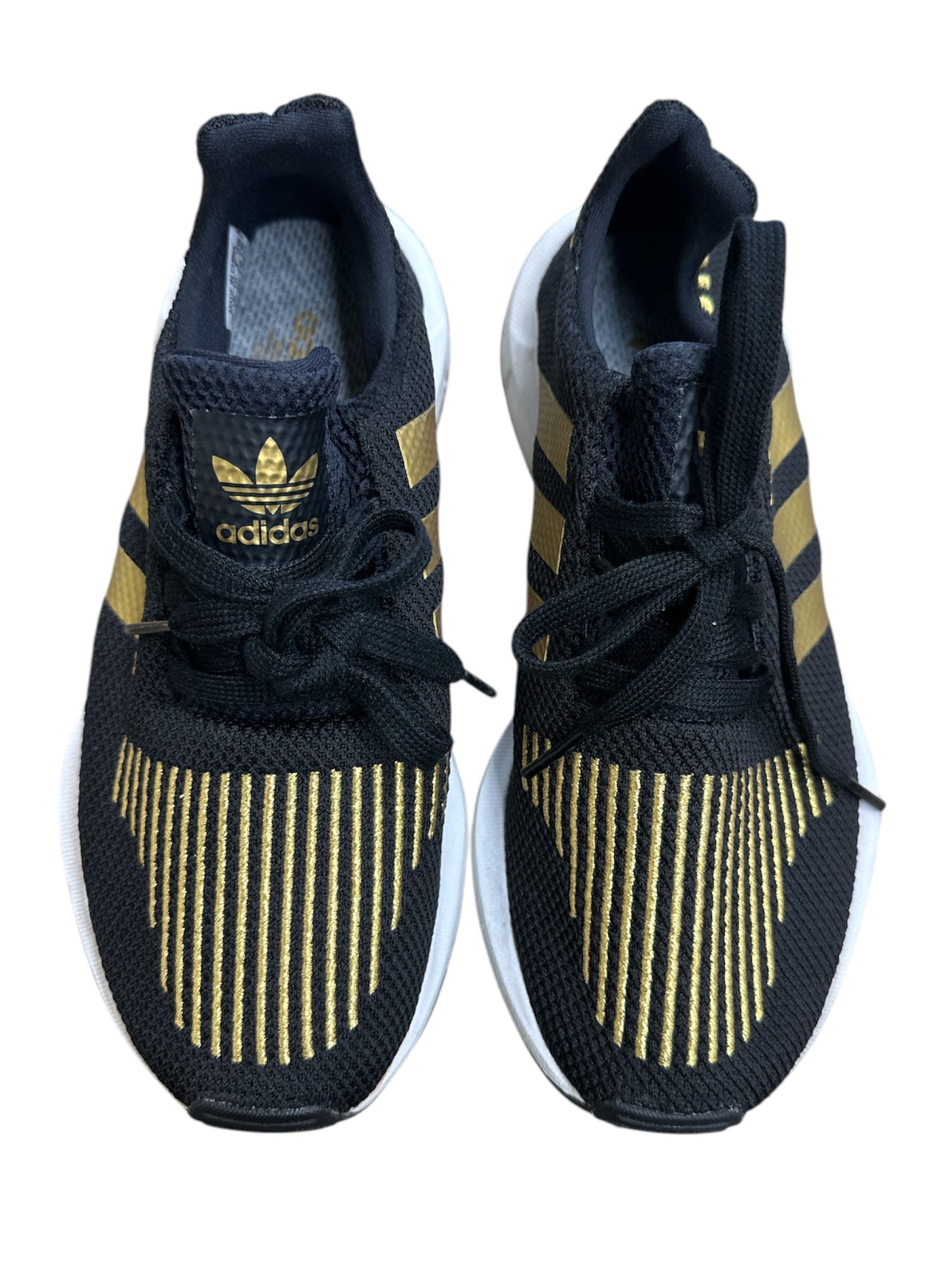 Shoes Athletic By Adidas In Black & Gold, Size: 6