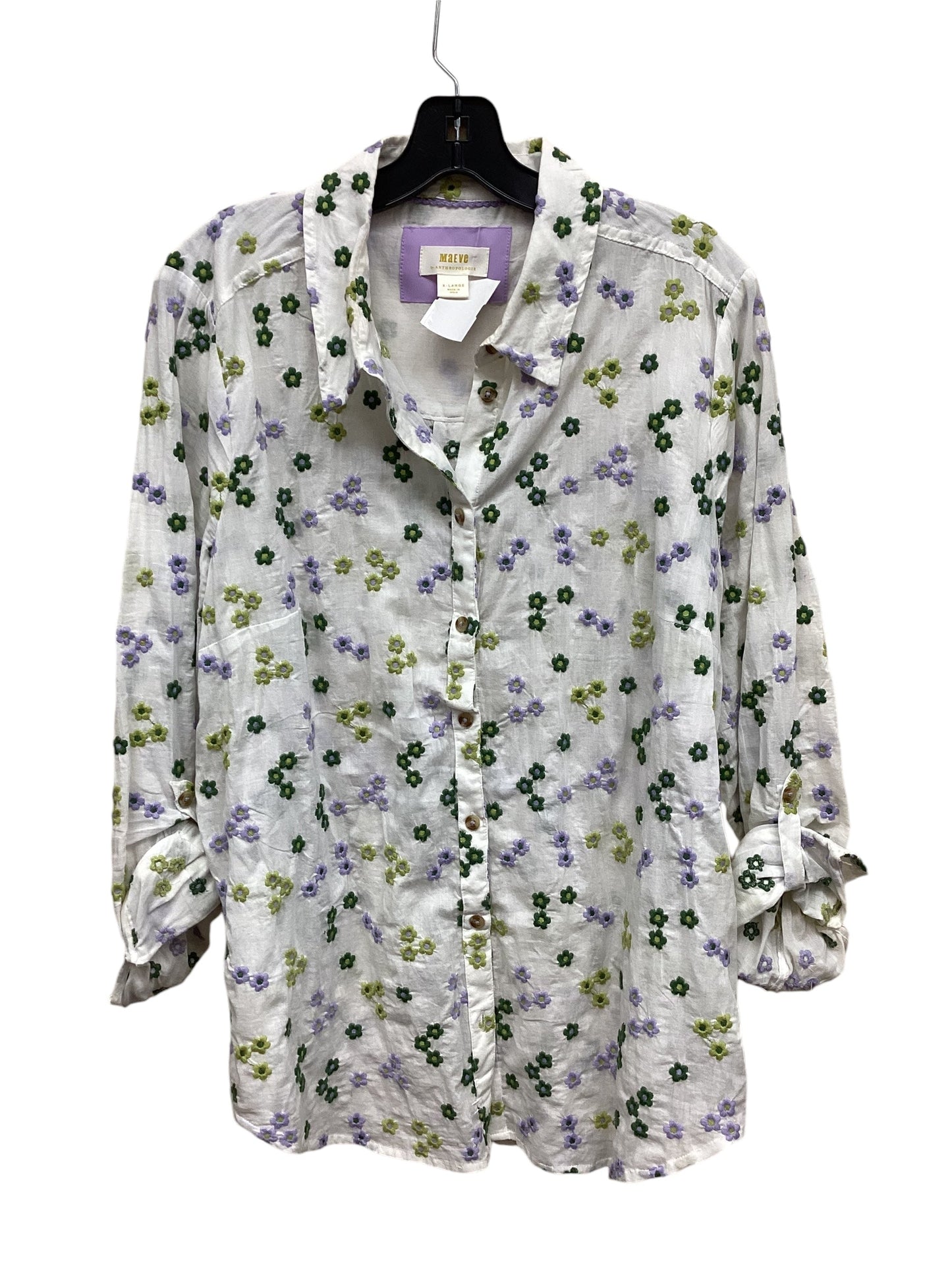 Top Long Sleeve By Maeve In Floral Print, Size: Xl