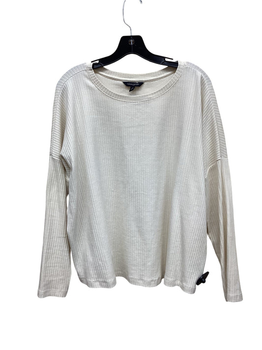 Top Long Sleeve By Banana Republic In Cream, Size: M