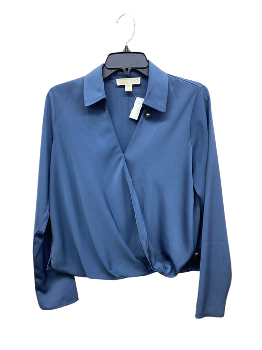 Top Long Sleeve By Michael By Michael Kors In Blue, Size: M