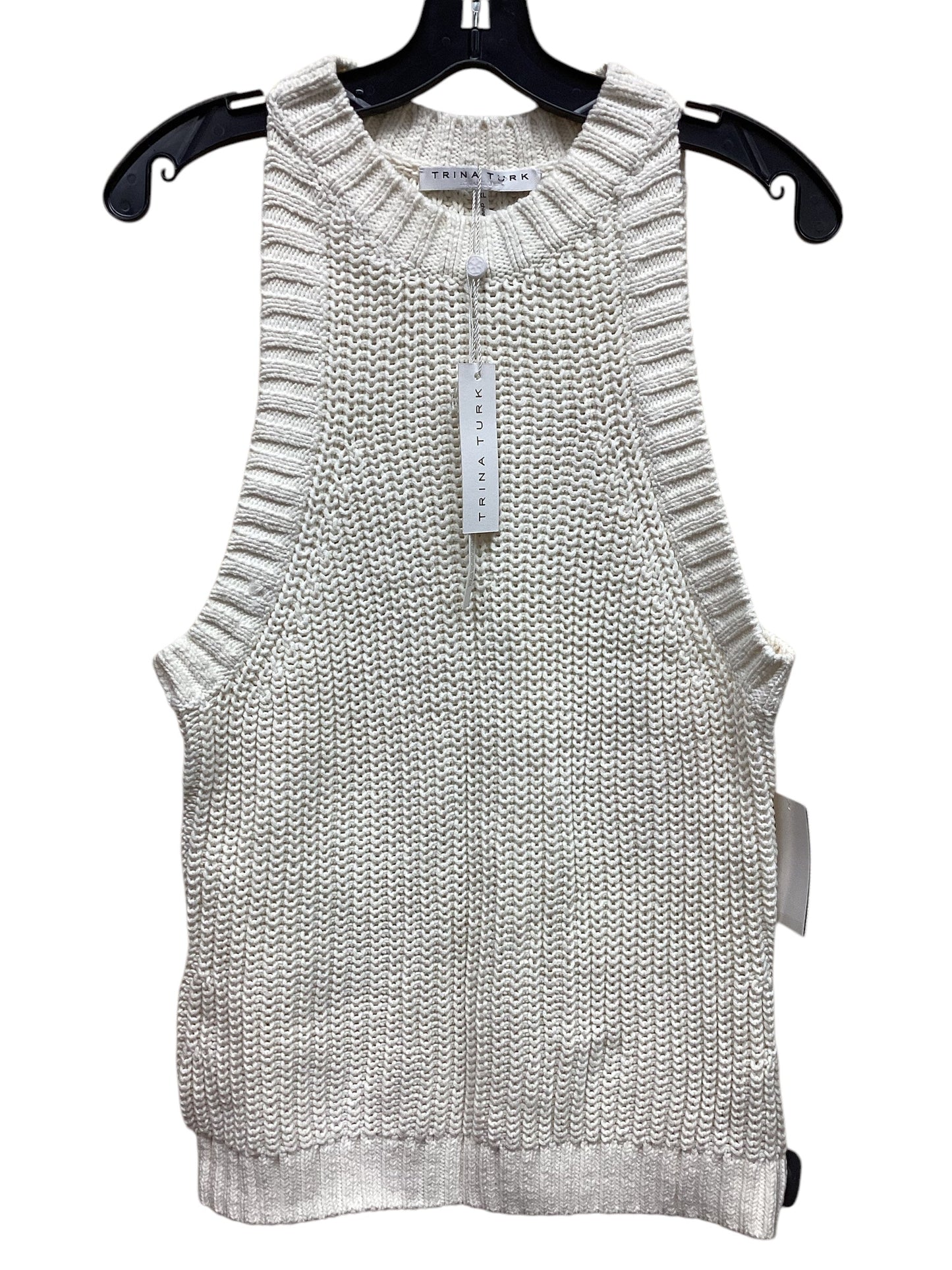 Top Sleeveless By Trina Turk In Cream, Size: Xl