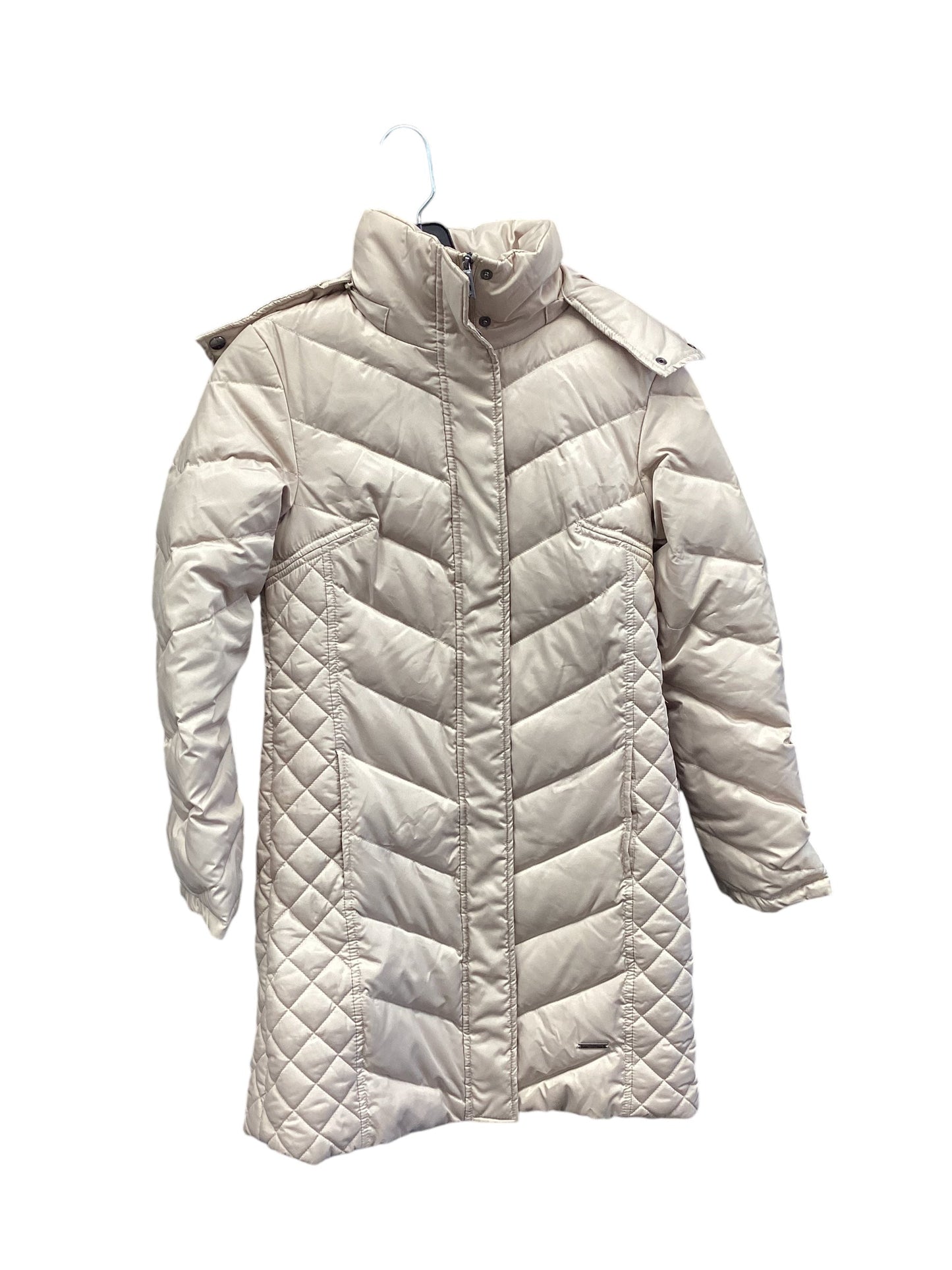 Jacket Puffer & Quilted By Kenneth Cole In Tan, Size: Xs