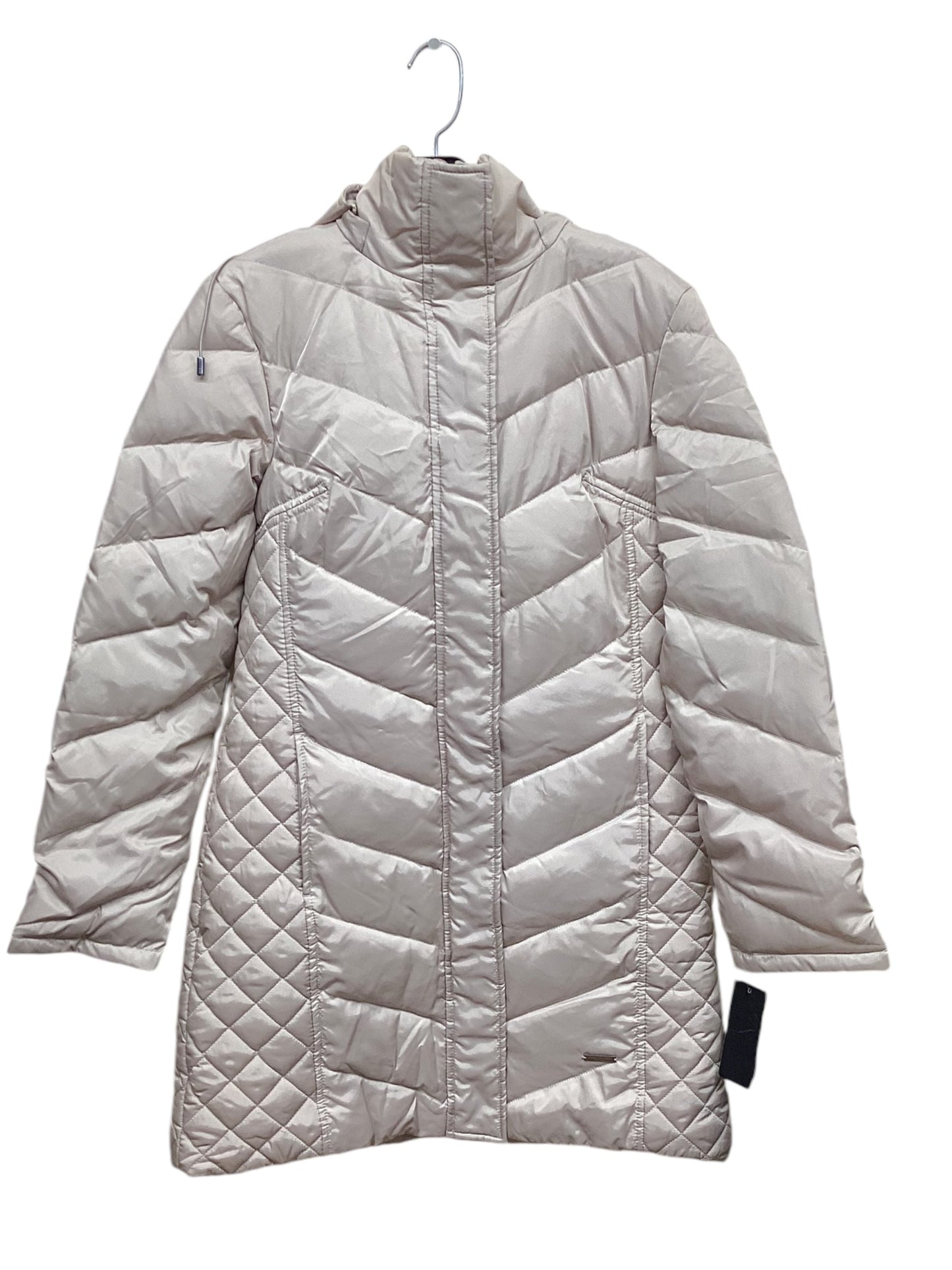 Jacket Puffer & Quilted By Kenneth Cole In Tan, Size: S