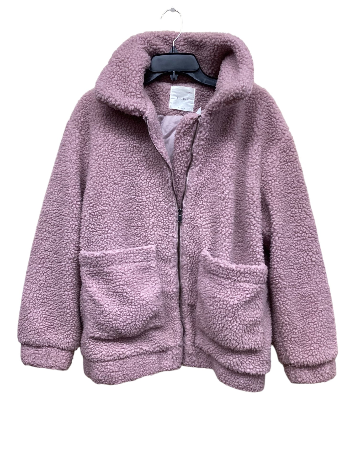 Jacket Faux Fur & Sherpa By Elodie In Pink, Size: L