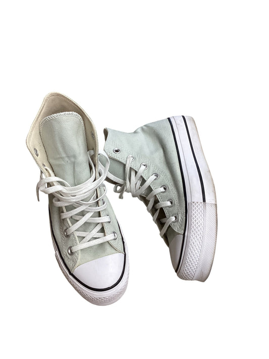 Shoes Sneakers By Converse In Green & White, Size: 7