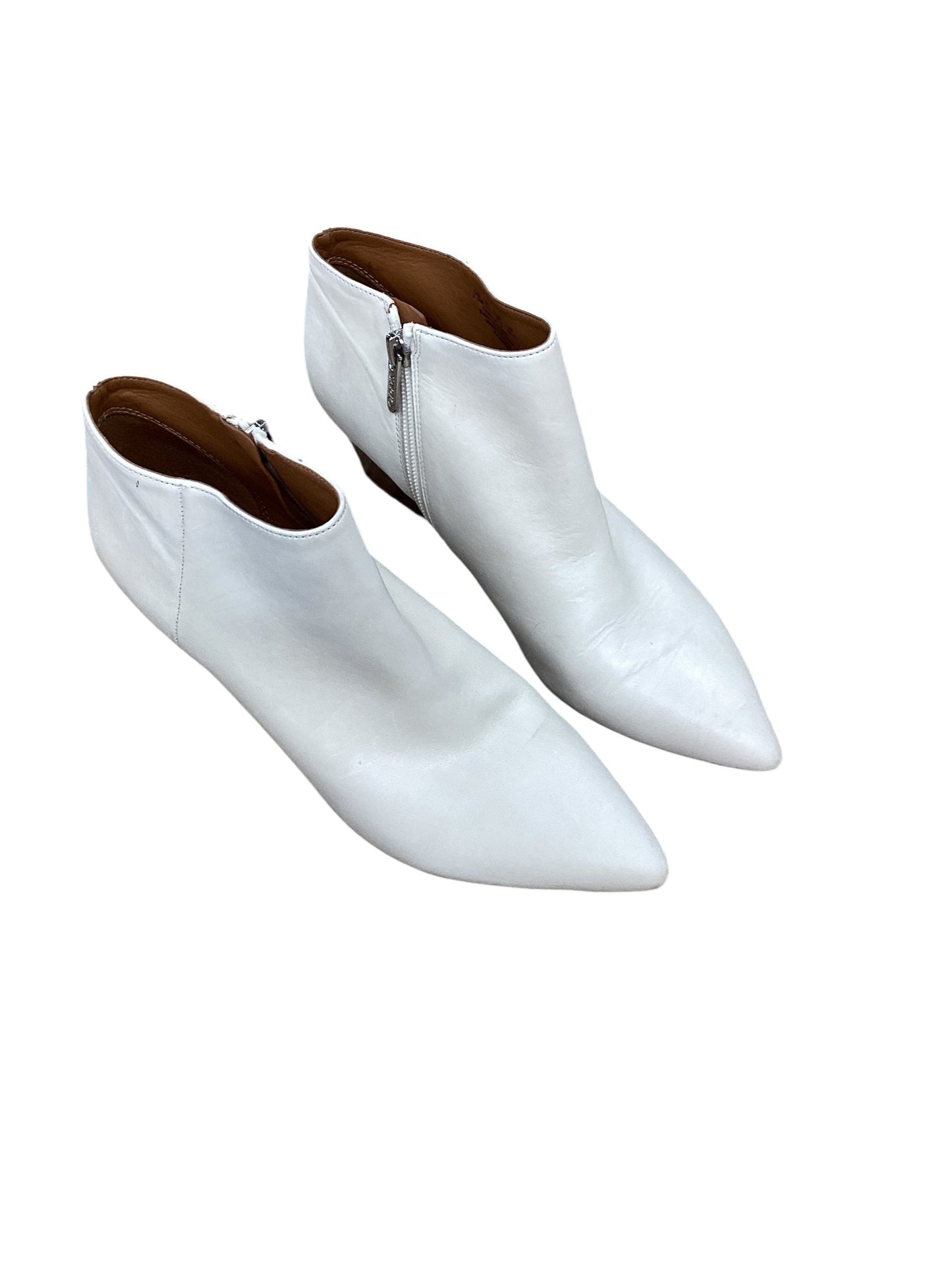 Boots Ankle Heels By Franco Sarto In White, Size: 7.5