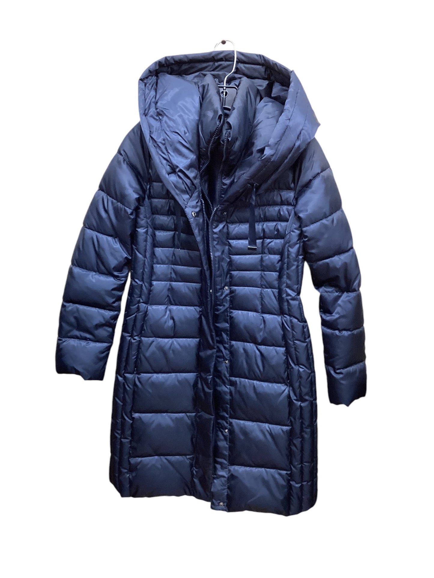 Coat Puffer & Quilted By Tahari By Arthur Levine In Navy, Size: Xs