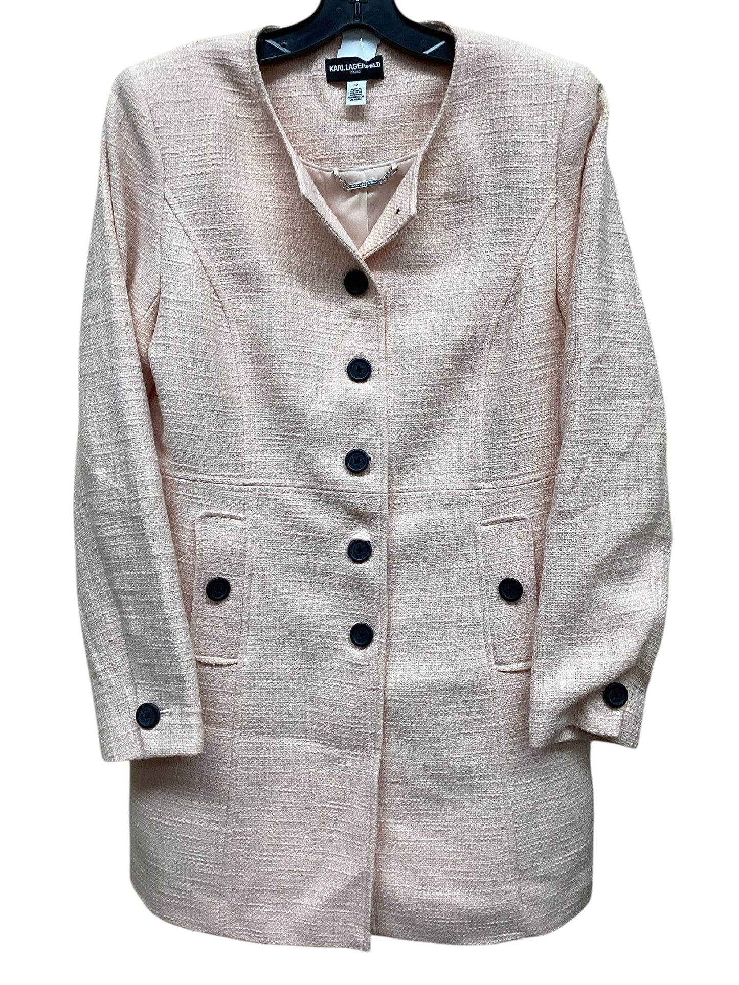 Blazer By Karl Lagerfeld In Pink, Size: M