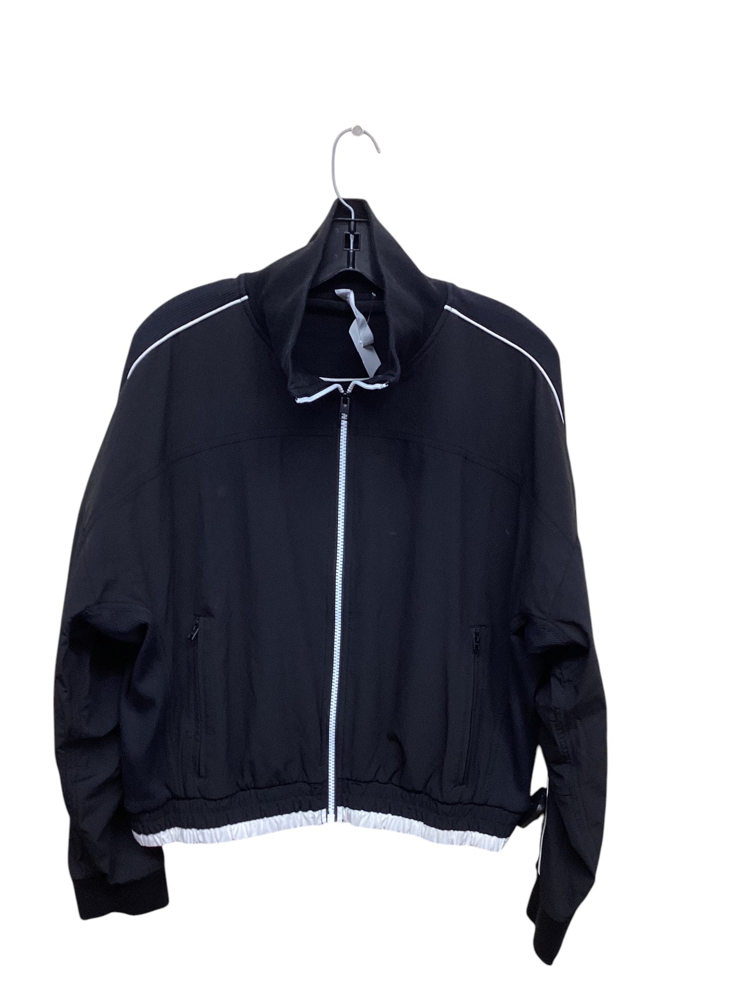 Athletic Jacket By Athleta In Black & White, Size: M