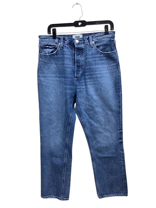 Jeans Straight By Paige In Blue Denim, Size: 10