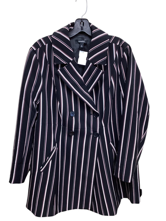 Blazer By Torrid In Striped Pattern, Size: Xs