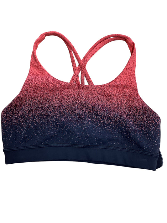 Athletic Bra By Lululemon In Black & Red, Size: 6