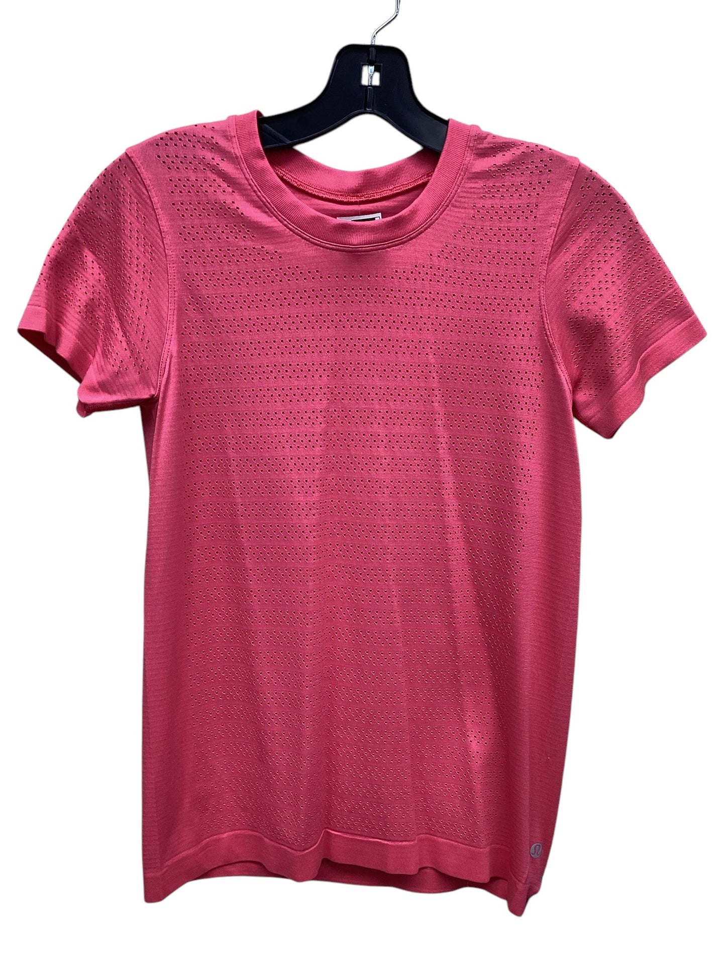 Athletic Top Short Sleeve By Lululemon In Pink