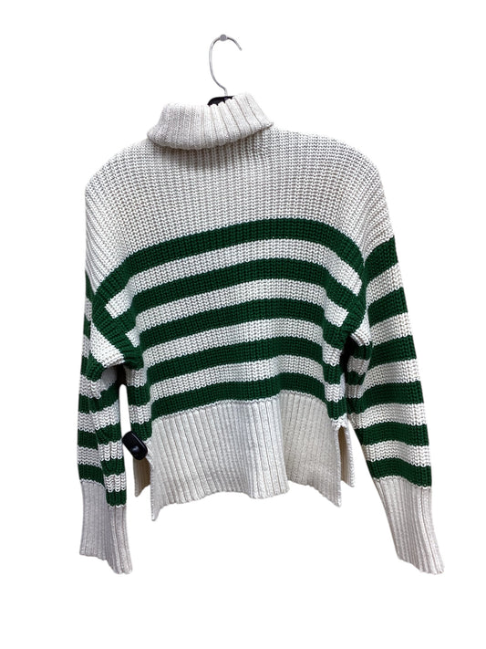 Sweater By Madewell In Green & White, Size: S