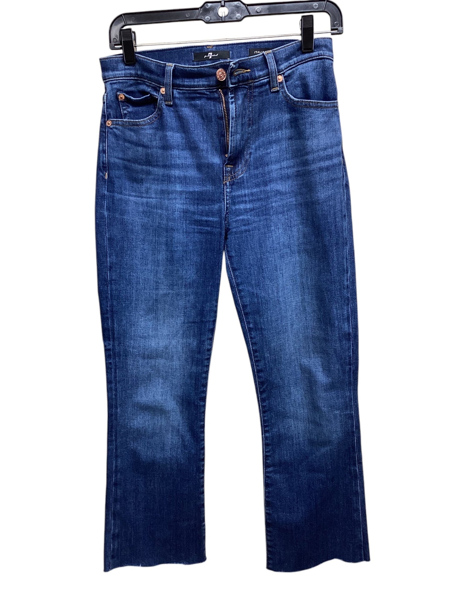 Jeans Straight By 7 For All Mankind In Blue Denim, Size: 2