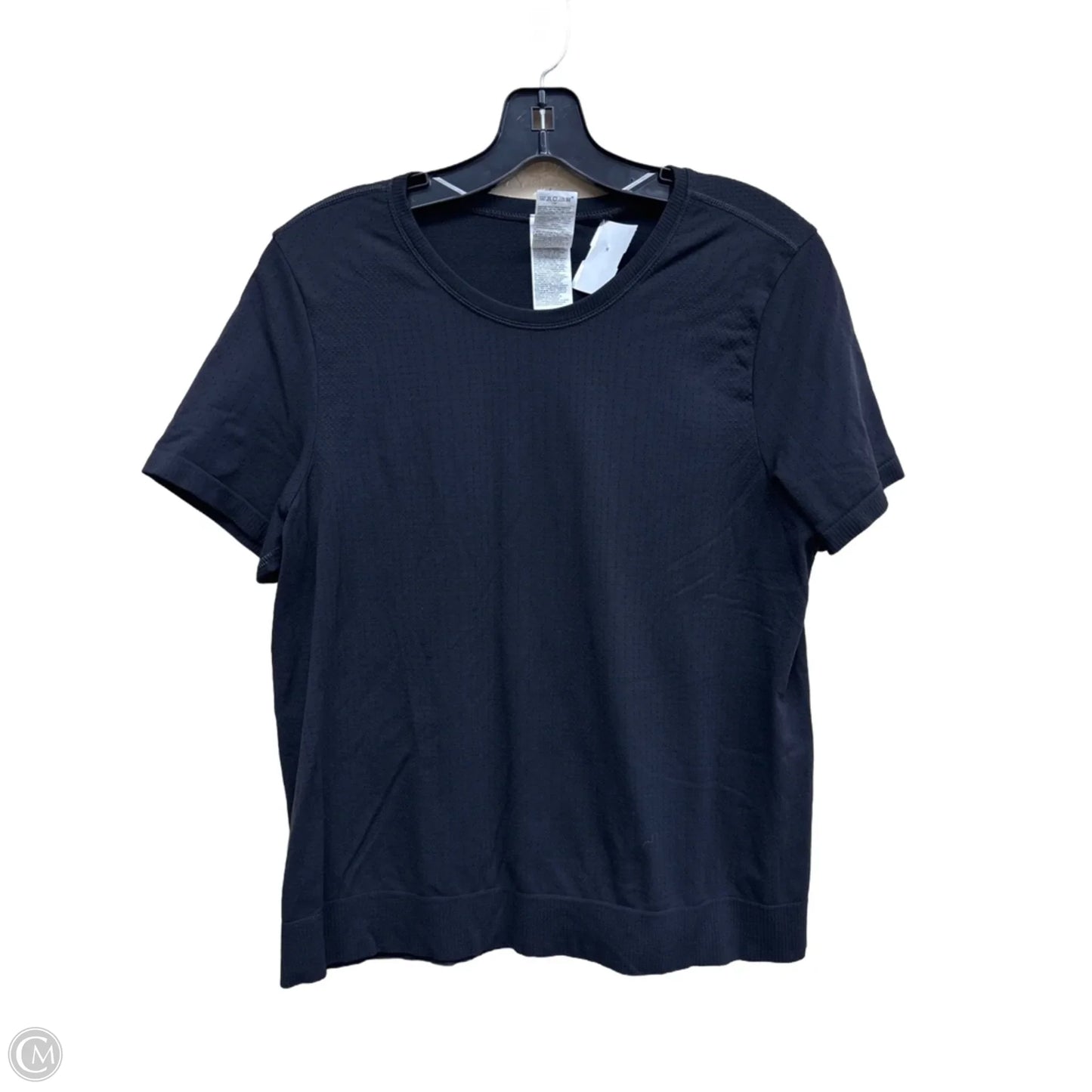 Athletic Top Short Sleeve By Athleta In Black, Size: L