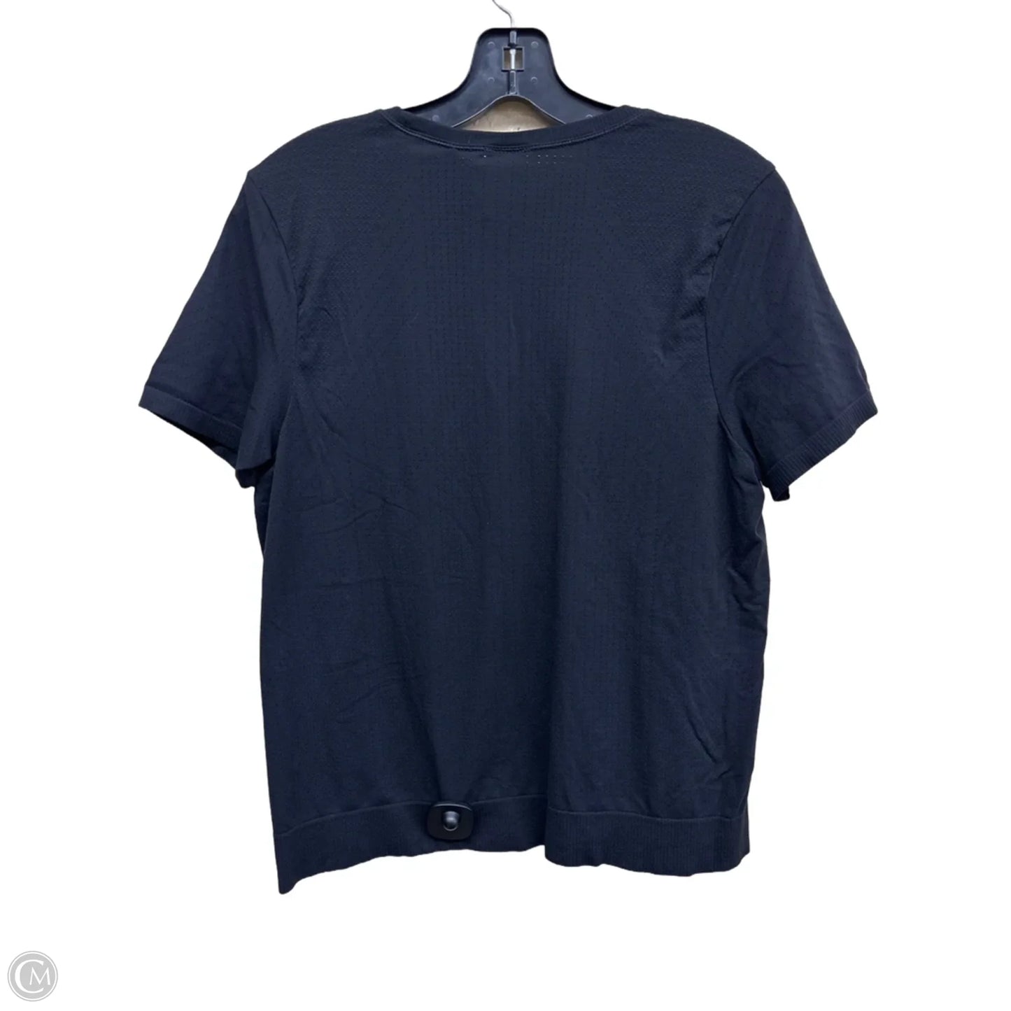 Athletic Top Short Sleeve By Athleta In Black, Size: L