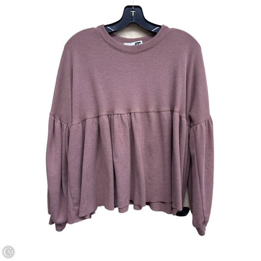 Top Long Sleeve By Clothes Mentor In Brown, Size: M