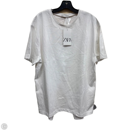 Top Short Sleeve By Zara In White, Size: L