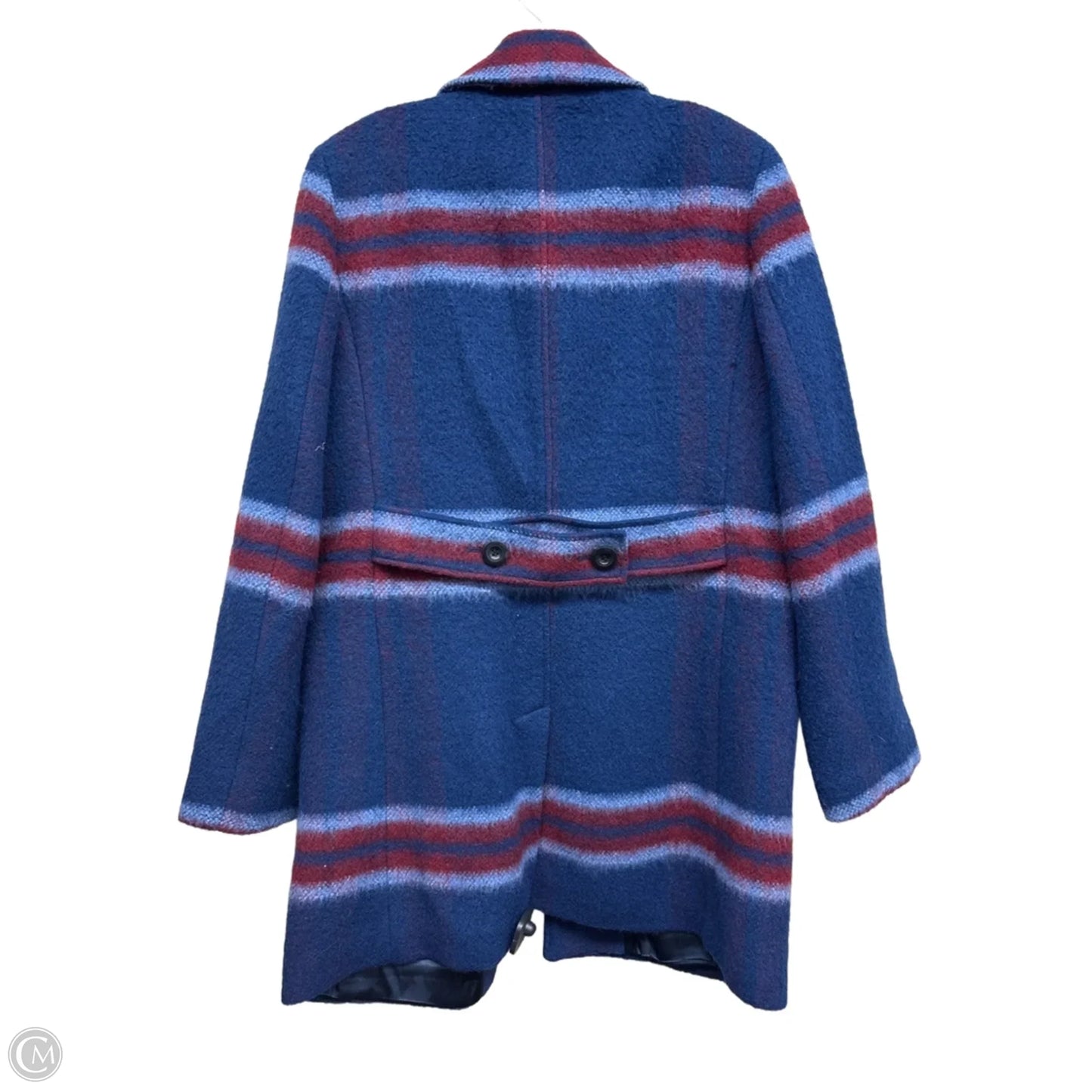 Coat Peacoat By Loft In Blue & Red, Size: S