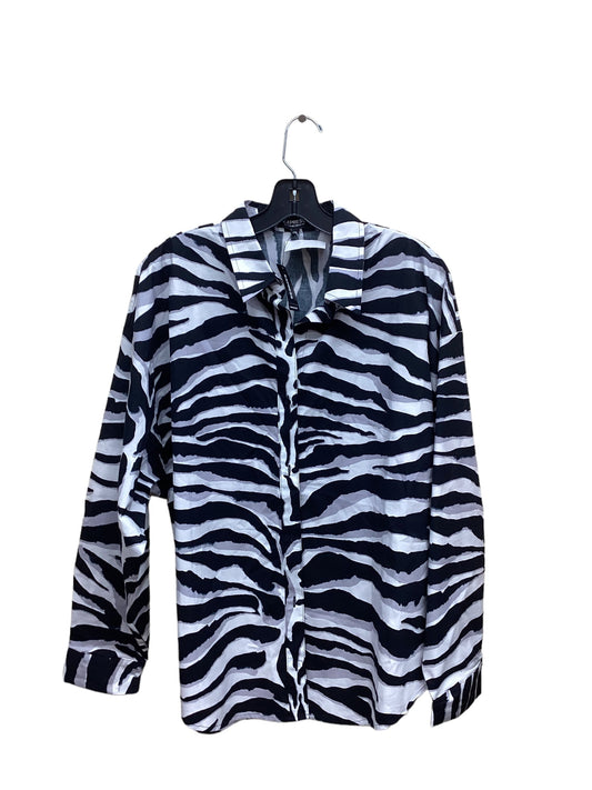 Top Long Sleeve By Express In Animal Print, Size: L