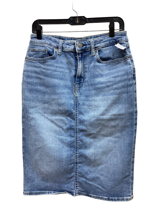 Blue Denim Skirt Midi Lauren By Ralph Lauren, Size 8