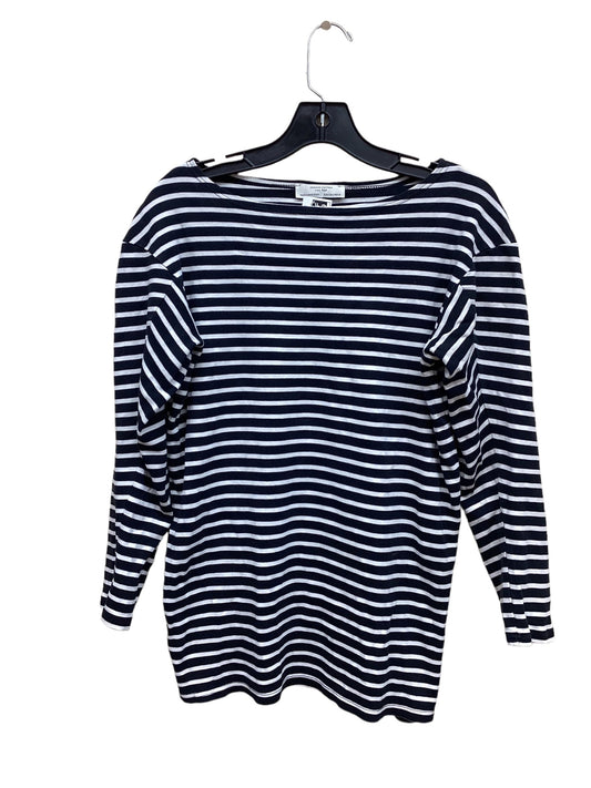 Top Long Sleeve By Zara In Striped Pattern, Size: S